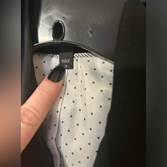 Express Women’s Editor Suit SZ 4s Pant And 0 Blazer One Button Black Lined prom - Picture 9 of 10